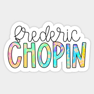 Frederic Chopin Neon Splatter Sticker